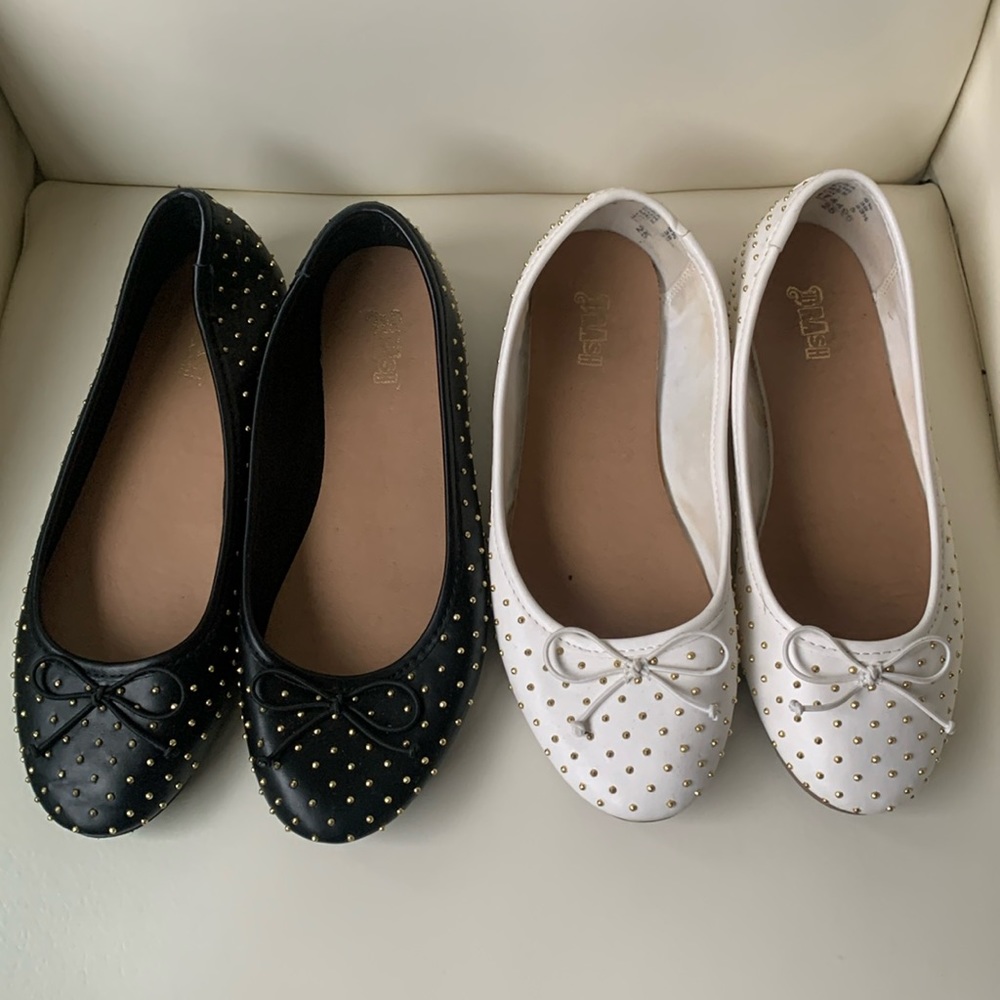 Bundle 2 Pairs Studded Ballet Flats